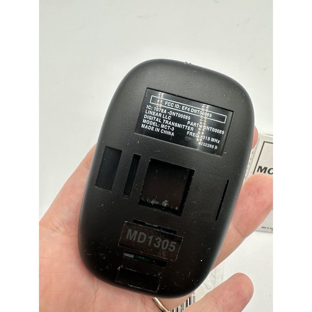 Linear MegaCode 3-Channel Visor Transmitter MCT-3 - Picture 2 of 2